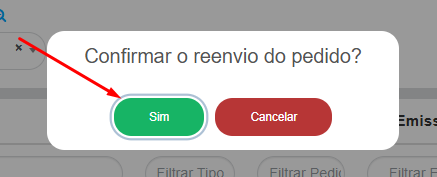 Ação para reenviar pedido ao ERP