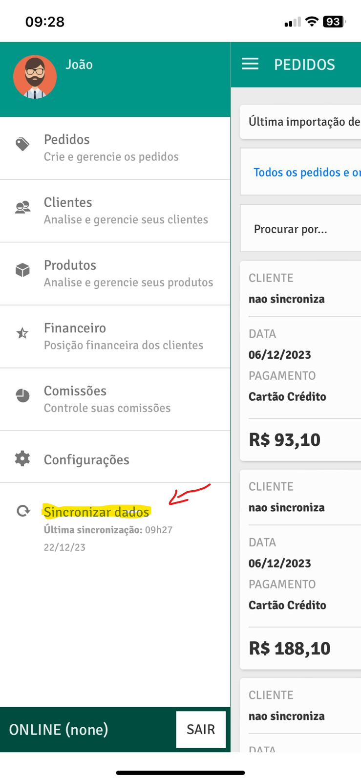 Captura da tela 1